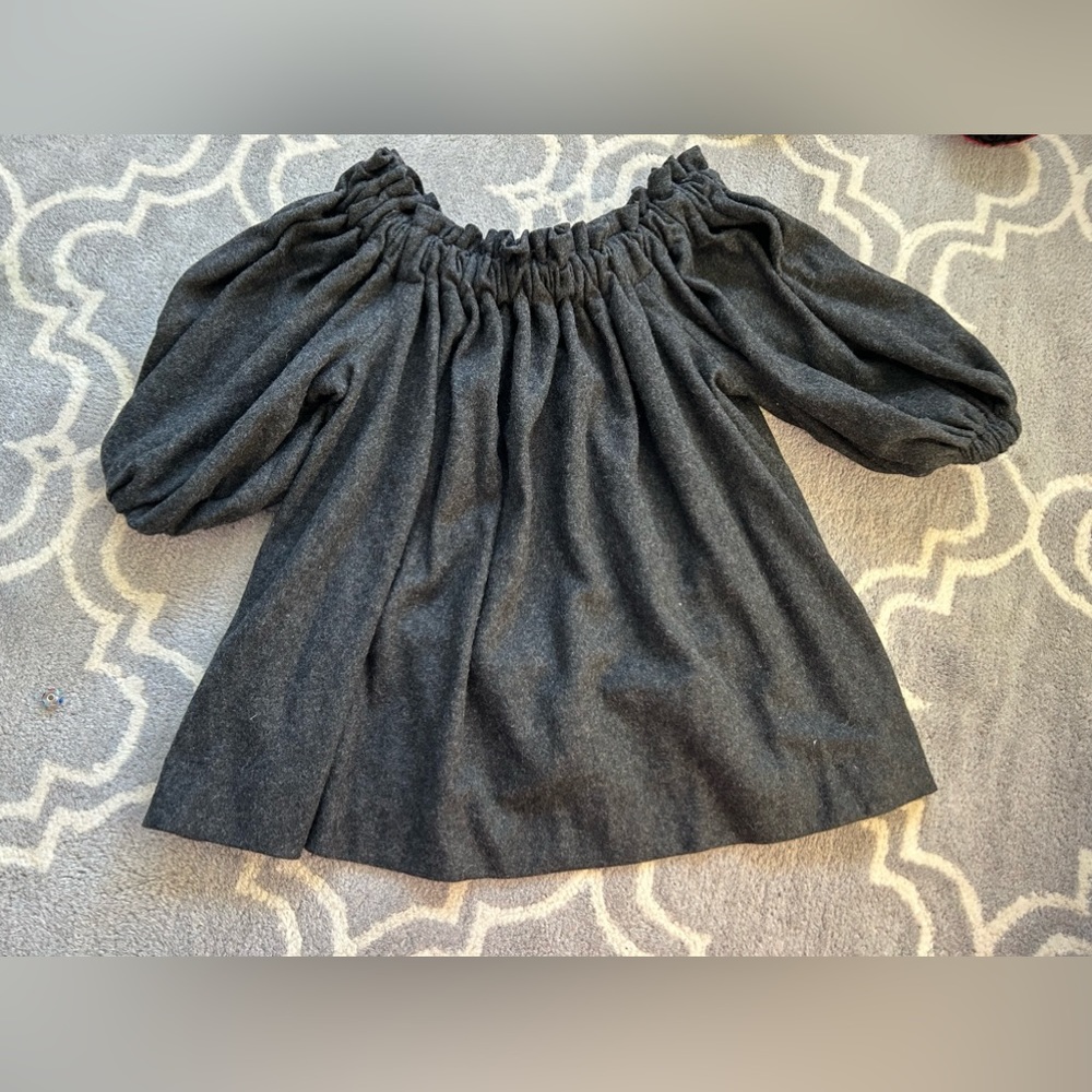 Greta Constantine Wool Oversized Short Sleeve Unlined Top Size 4-6